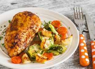 ستيك دجاج بالخضار للرجيم